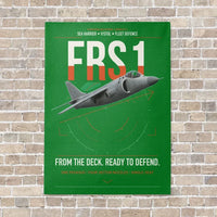 Thumbnail for British Aerospace Sea Harrier FRS.1 vertical canvas print - no frame - green background