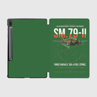 Thumbnail for Savoia-Marchetti SM.79-II Sparviero design on green samsung tablet tablet case