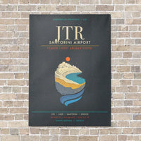 Thumbnail for Santorini Airport JTR - Canvas Framed - Gray