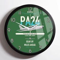 Thumbnail for Piper PA-24-250 Comanche 250 design on green framed wall clock