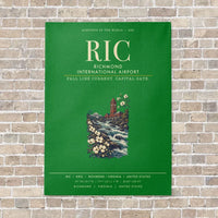 Thumbnail for Richmond International Airport RIC vertical canvas print - no frame - green background