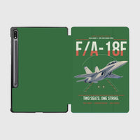 Thumbnail for F-A-18F Super Hornet design on green samsung tablet tablet case