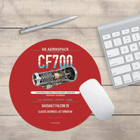 Thumbnail for CF700 design on red round mouse pad