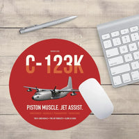 Thumbnail for C-123K Provider design on red round mouse pad