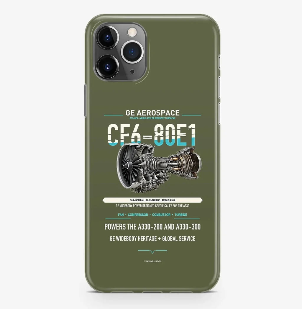 CF6-80E1 Case ProMax design on green army iphone case promax