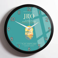 Thumbnail for Kilimanjaro International Airport JRO Wall-Clock Framed - Turquoise