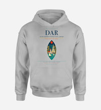 Thumbnail for Julius Nyerere International Airport (DAR) design on light gray hoodie single-side print