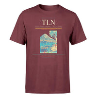 Thumbnail for Toulon-Hyères Airport (TLN) T-Shirt single-side front print in Dark Red | toulon-hyères-airport-tln-double-side-t-shirt