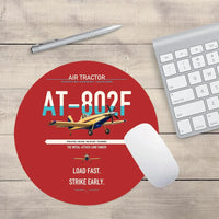 Thumbnail for Air Tractor AT-802F design on red round mouse pad