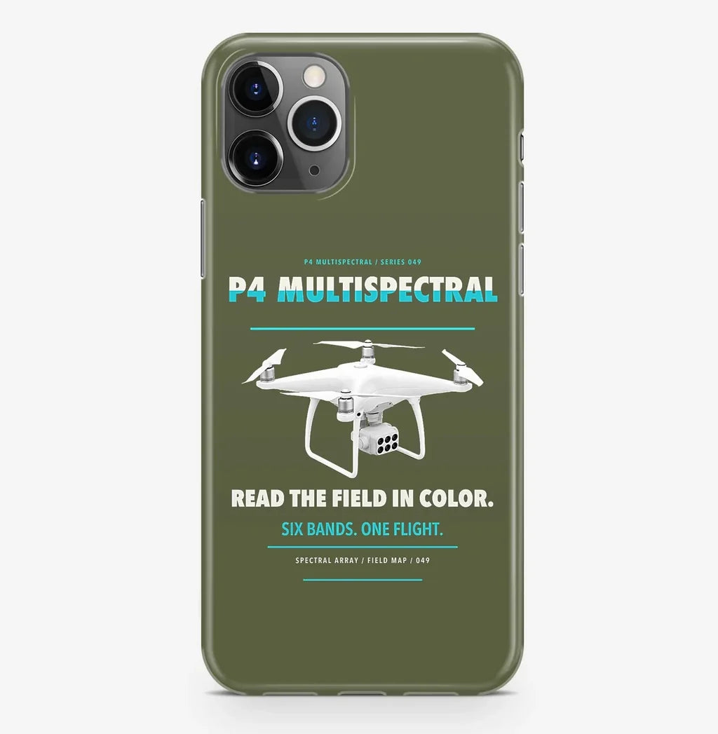DJI P4 Multispectral Case ProMax design on green army iphone case promax