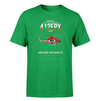 Thumbnail for SUBARU Bell 412EPX design on green t-shirt, single-side print