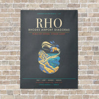 Thumbnail for Rhodes Airport Diagoras RHO - Canvas Framed - Gray