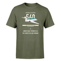 Thumbnail for Cessna Citation 560 - Citation V design on green army double-side t-shirt, single-side print