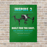 Thumbnail for DJI Inspire 2 vertical canvas print - no frame - green background