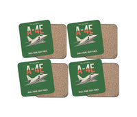 Thumbnail for A-4E Skyhawk design on green 4 pieces set coaster