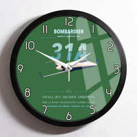 Thumbnail for Bombardier Learjet 31A design on green framed wall clock