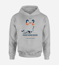 Thumbnail for Kawasaki C-2 design on light gray double-side hoodie, single-side print