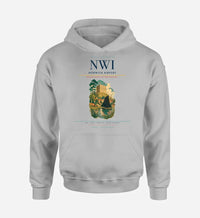 Thumbnail for Norwich Airport (NWI) design on light gray hoodie single-side print