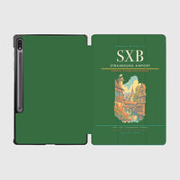 Thumbnail for Strasbourg Airport (SXB) design on green samsung tablet tablet case