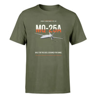 Thumbnail for MQ-25A STINGRAY design on green army double-side t-shirt, single-side print