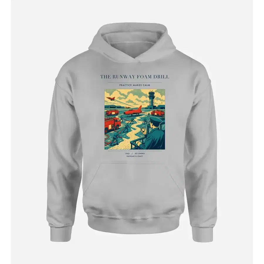 VINTAGE G4461 - The Runway Foam Drill - Premium Hoodie design on lightgray premium