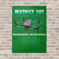 Thumbnail for DJI Matrice 30T vertical canvas print - no frame - green background