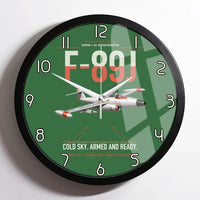 Thumbnail for F-89J Scorpion design on green framed wall clock