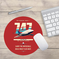 Thumbnail for Boeing 747-400 Dreamlifter design on red round mouse pad