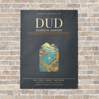 Thumbnail for Dunedin Airport DUD - Canvas Framed - Gray