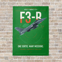 Thumbnail for Dassault Rafale C — F3-R standard vertical canvas print - no frame - green background