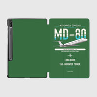 Thumbnail for McDonnell Douglas MD-80 design on green samsung tablet tablet case