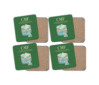 Thumbnail for Chambéry-Savoie Airport (CMF) design on green 4 pieces set coaster