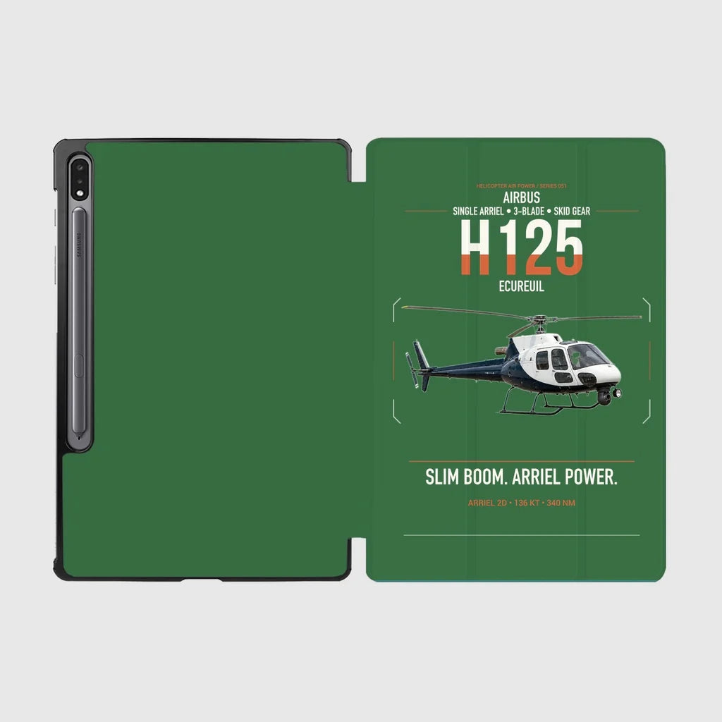 Airbus H125 design on green samsung tablet tablet case