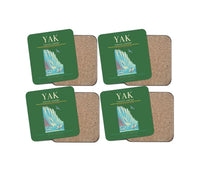 Thumbnail for Yakutat Airport (YAK) design on green 4 pieces set coaster