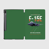 Thumbnail for F-15E Strike Eagle Deep Strike Any Weather design on green samsung tablet tablet case