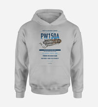 Thumbnail for PW150A design on light gray hoodie single side