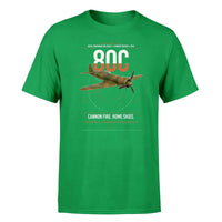 Thumbnail for IAR 80C design on green t-shirt, single-side print