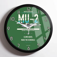 Thumbnail for Mitsubishi MU-2B-60 Marquise design on green framed wall clock