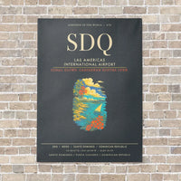 Thumbnail for Las Americas International Airport SDQ - Canvas Framed - Gray