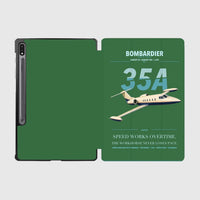 Thumbnail for Bombardier Learjet 35A design on green samsung tablet tablet case