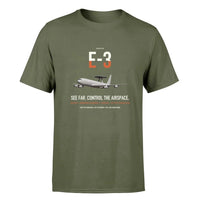 Thumbnail for E-3 Sentry AWACS design on green army double-side t-shirt, single-side print