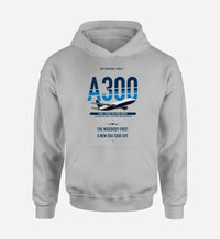 Thumbnail for Airbus A300B2 design on light gray hoodie single side