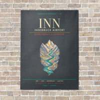 Thumbnail for Innsbruck Airport INN - Canvas Framed - Gray
