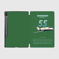 Thumbnail for Bombardier Learjet 55 design on green samsung tablet tablet case