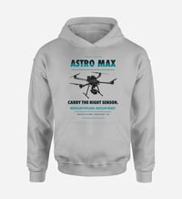 Thumbnail for Freefly Astro Max design on light gray hoodie single side