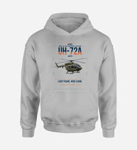 Thumbnail for Airbus UH-72A Lakota design on light gray double-side hoodie, single-side print