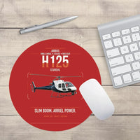 Thumbnail for Airbus H125 design on red round mouse pad