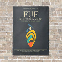 Thumbnail for Fuerteventura Airport FUE - Canvas Framed - Gray