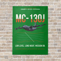 Thumbnail for MC-130J COMMANDO II vertical canvas print - no frame - green background