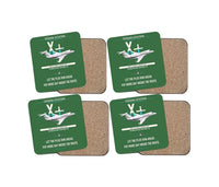 Thumbnail for Cessna Citation X+ design on green 4 pieces set coaster